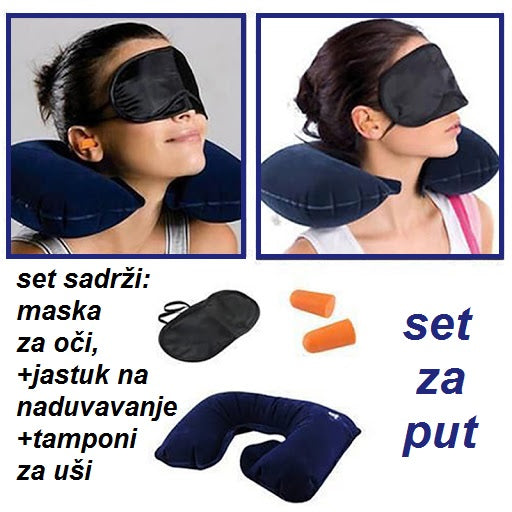 Set za Putovanje- Jastuk + Maska + Tamponi za uši sveisvastars